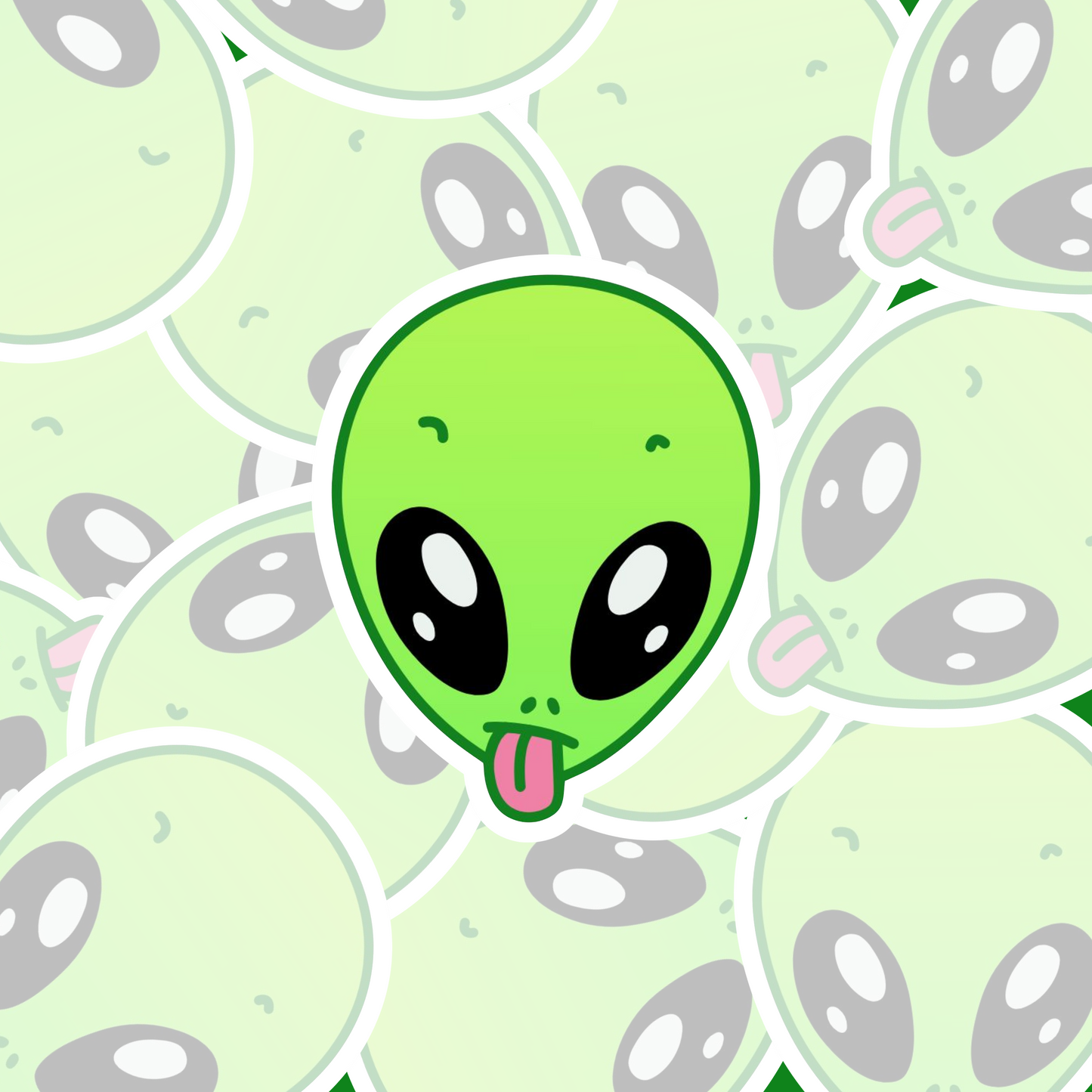 STICKER CABEZA ALIEN