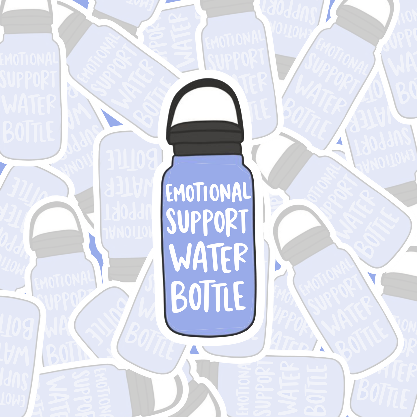 STICKER EMOTIONAL SUPPORT WATER BOTTLE