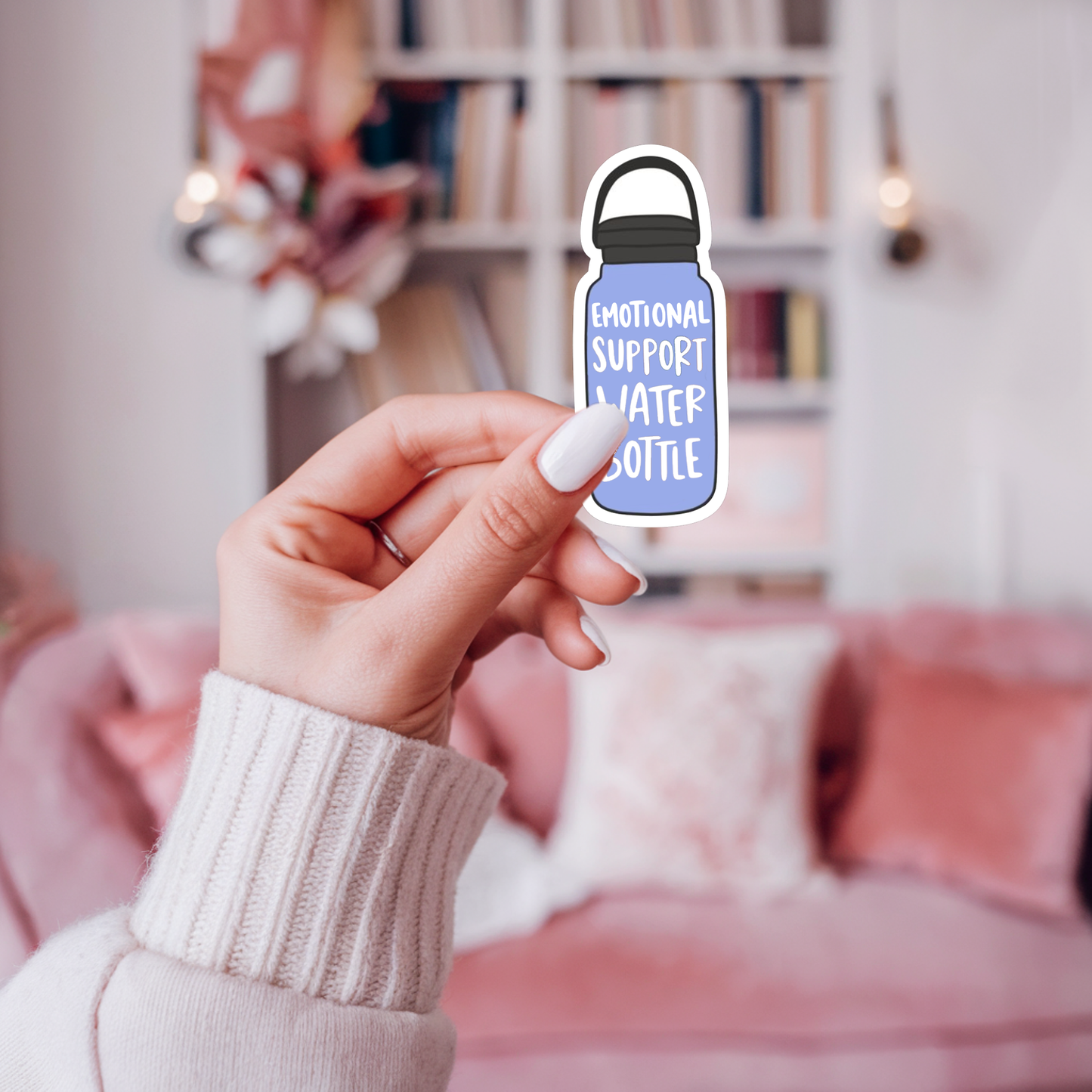 STICKER EMOTIONAL SUPPORT WATER BOTTLE