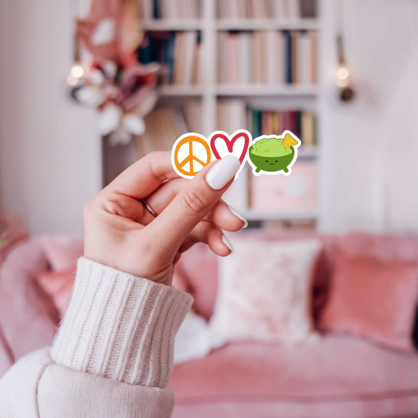 STICKER PEACE, LOVE AND GUACAMOLE