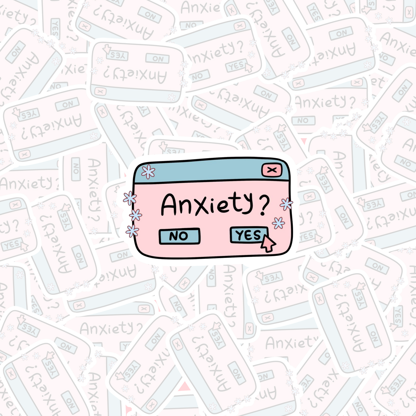 STICKER ANXIETY ON
