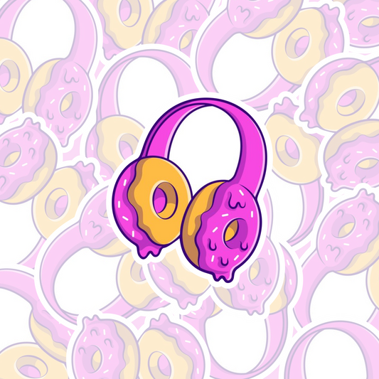 STICKER AUDIFONOS DONUT