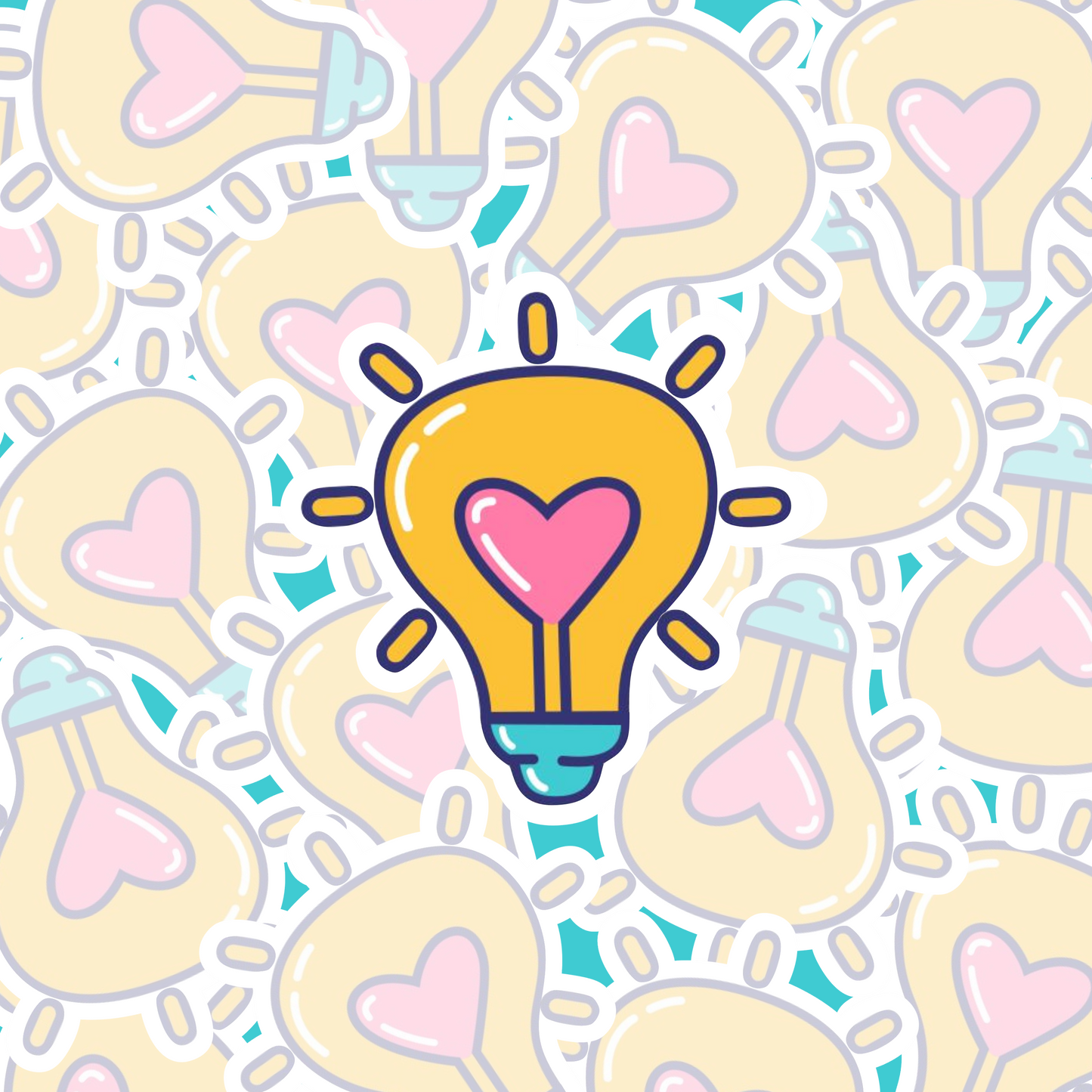STICKER BOMBILLO CORAZÓN