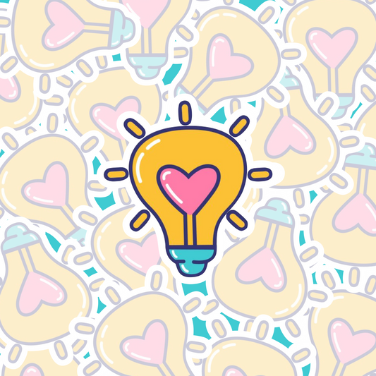 STICKER BOMBILLO CORAZÓN
