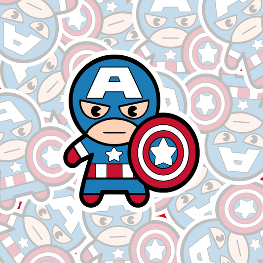 STICKER CAPITÁN AMERICA