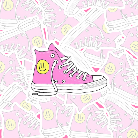 STICKER CONVERSE CARITA FELIZ
