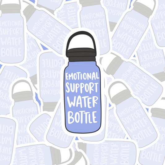 STICKER EMOTIONAL SUPPORT WATER BOTTLE