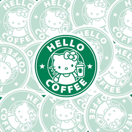 STICKER HELLO COFFEE
