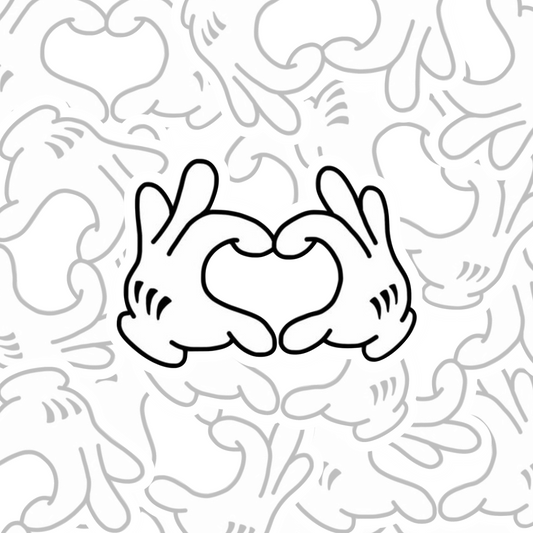 STICKER MANOS MICKEY CORAZÓN