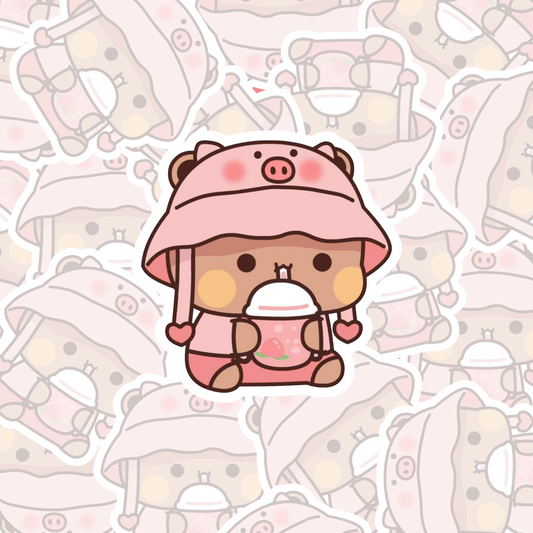 STICKER OSO CERDITO