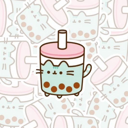 STICKER BUBBLE TEA GATO