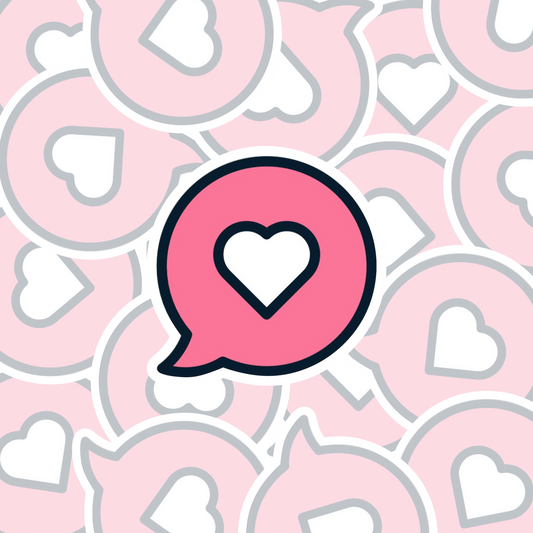 STICKER SPEECH BUBBLE CORAZÓN